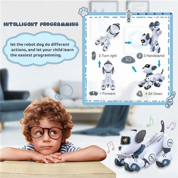 Remote Control Robot Dog Toys for Kids, Programmable Robot Dog (Blue) - Picture 6 of 6